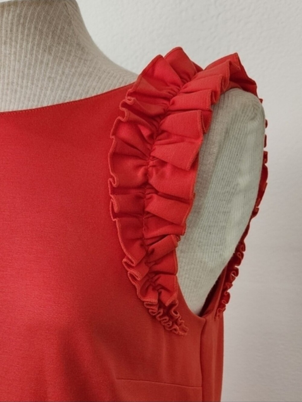 TRINA TURK Dress Sienna Tropical Ruffle Sleeveless Orange Size 4 - Picture 12 of 16